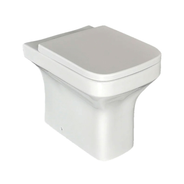 Ozone Square Back to Wall Toilet Pan with Soft Close Seat