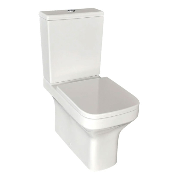 Ozone Square Closed Back Close Coupled Toilet with Soft Close Seat