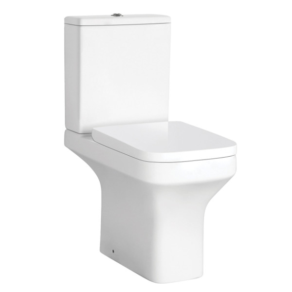 Ozone Square Close Coupled Toilet with Soft Close Seat