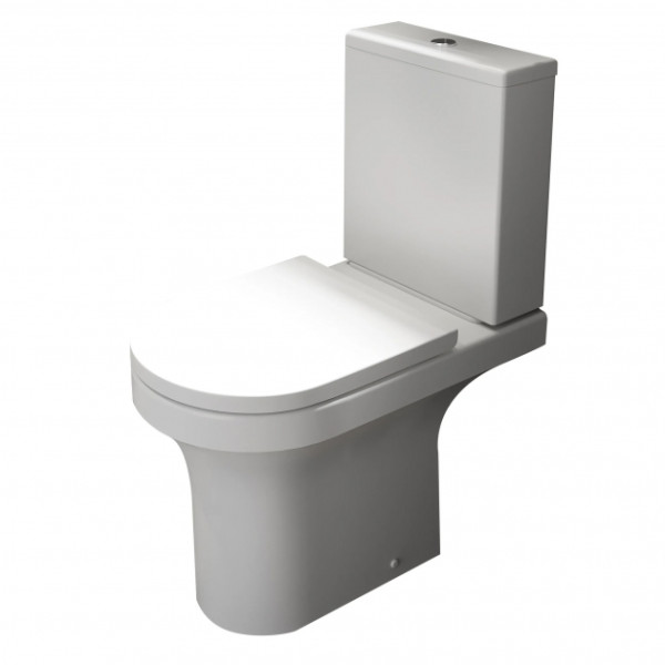 Ozone Round Comfort Height Close Coupled Toilet with Soft Close Seat
