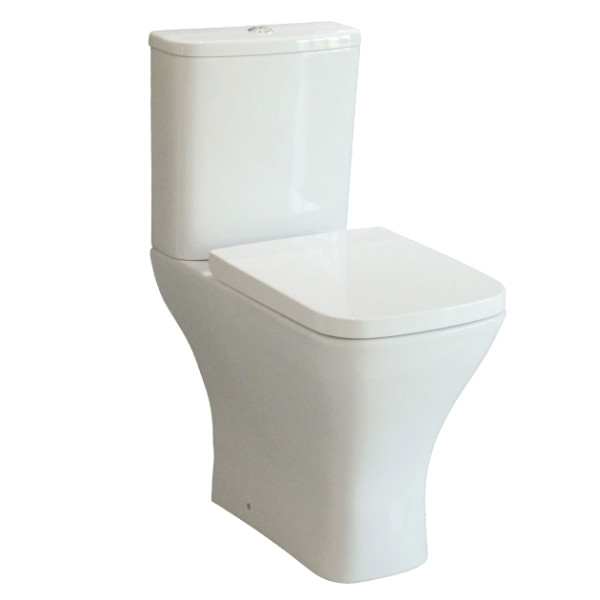 Primo Square Comfort Height Open Back Toilet with Soft Close Seat