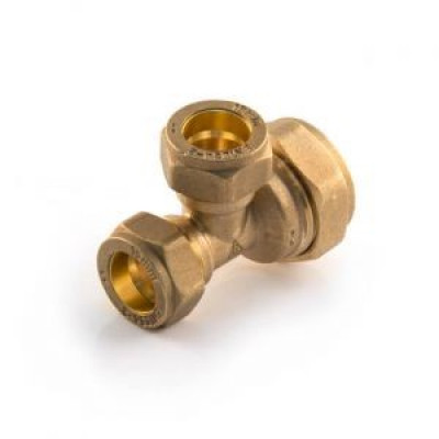 Compression Branch And One end Reduced Tee 22mm-15mm-15mm 