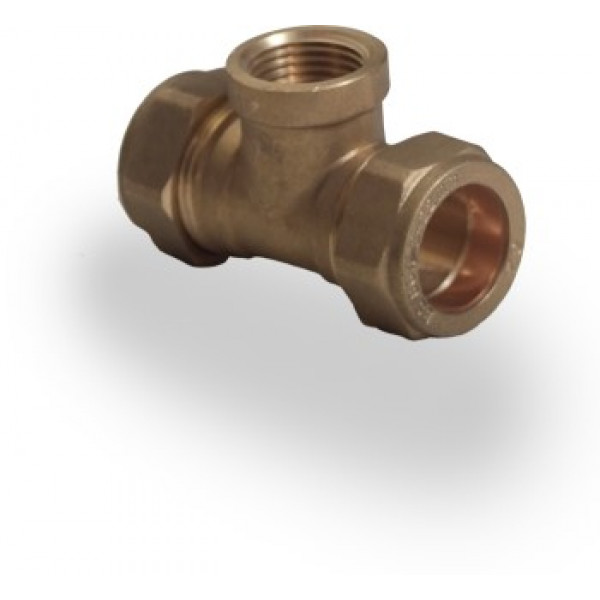 Compression Female Branch Tee 15mm-15mm-1/2"