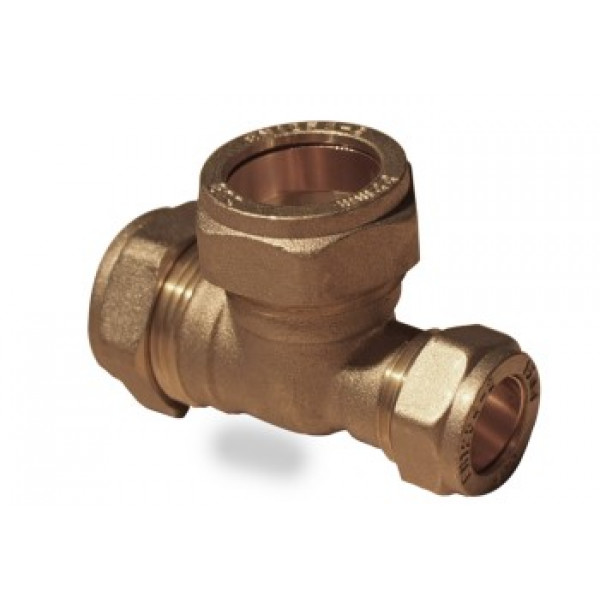 Compression One End Reduced Tee 22mm-15mm-22mm