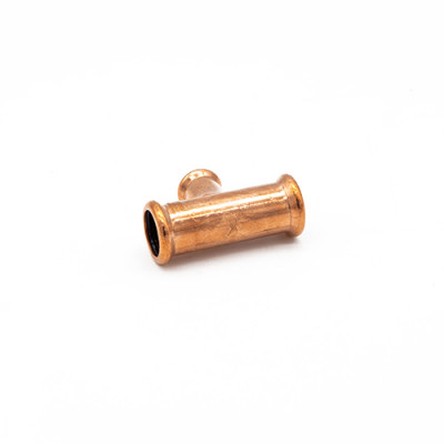 Water Press Fit Branch Reducing Tee 22mm-22mm-15mm