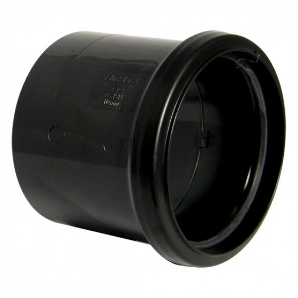 110mm Push Fit Single Socket Soil Pipe Coupler – Black Drainage Fitting