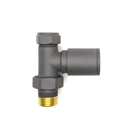 Modern Radiator Valves Straight Anthracite (Pair)