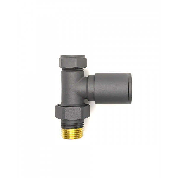 Modern Radiator Valves Straight Anthracite (Pair)