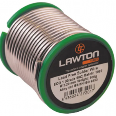 Lawtons Lead Free Plumbing Solder 500g Roll – WRAS Approved Solder Wire for Copper Pipe Joints