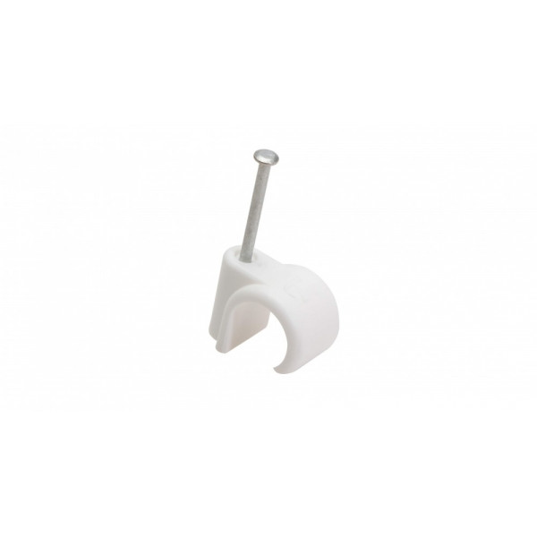 Nail-In Clip 15mm White