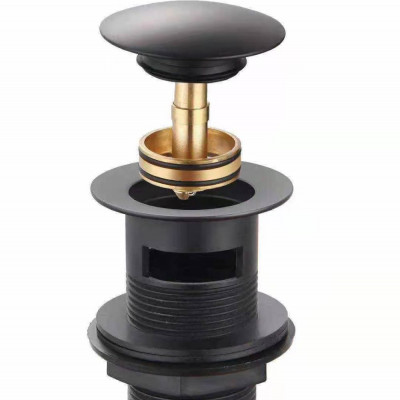Black Clicker Basin Waste Slotted 