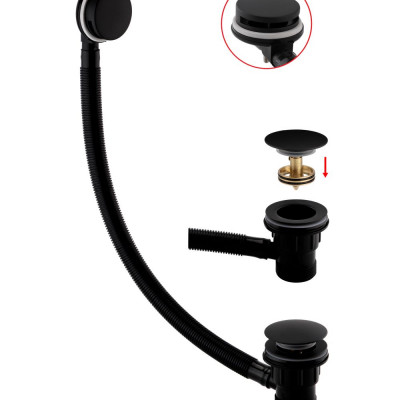 Black Clicker Bath Waste 