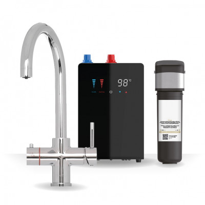 Brew Master Chrome Swan Neck 3-1 Boiling Water Tap With Digital Tank 
